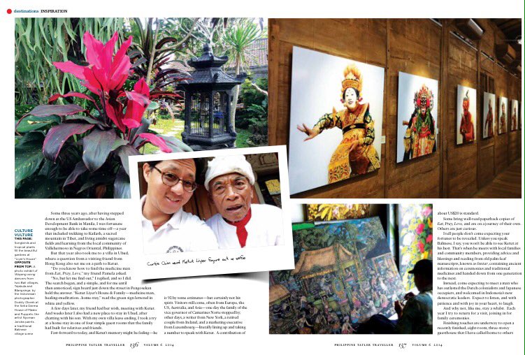 CurtisSChin's tweet photo. My Tatler piece. #fridayreads 
A RT for Ketut Liyer. In memoriam.  https://t.co/JoRn8RNgWE