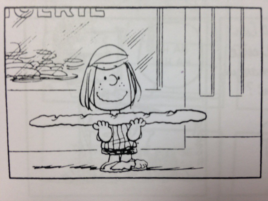 ThomasRagon's tweet photo. Que faire avec une baguette? Charles M. Schulz nous explique...
#SnoopyPeanuts https://t.co/6d2hGWdnLO