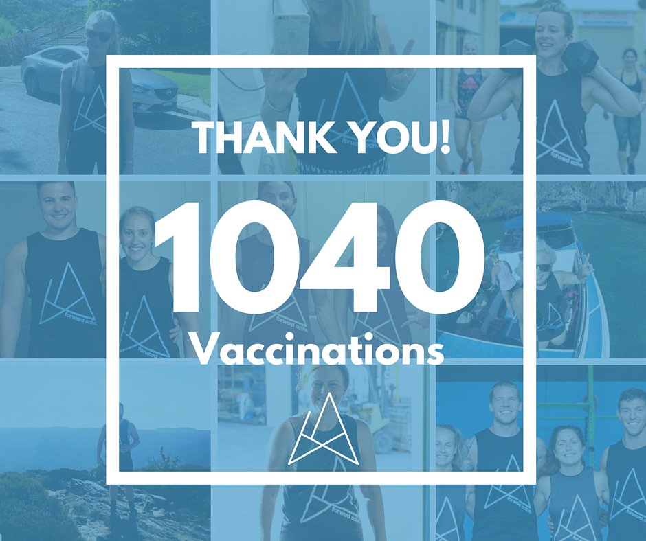 In 2 weeks we have already hit 1k in vaccinations! Thank you so much everyone, you're amazing!
