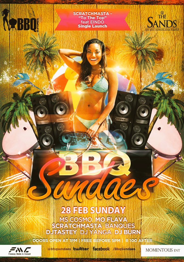 Ludz_SA's tweet photo. Today's the day! @n1o &amp; @Momentous_Ent pres. #BBQSundaes (@bbqsundaes) at @TheSands011 🎶💃 Doors open from 1pm https://t.co/xw0mWrWVoz