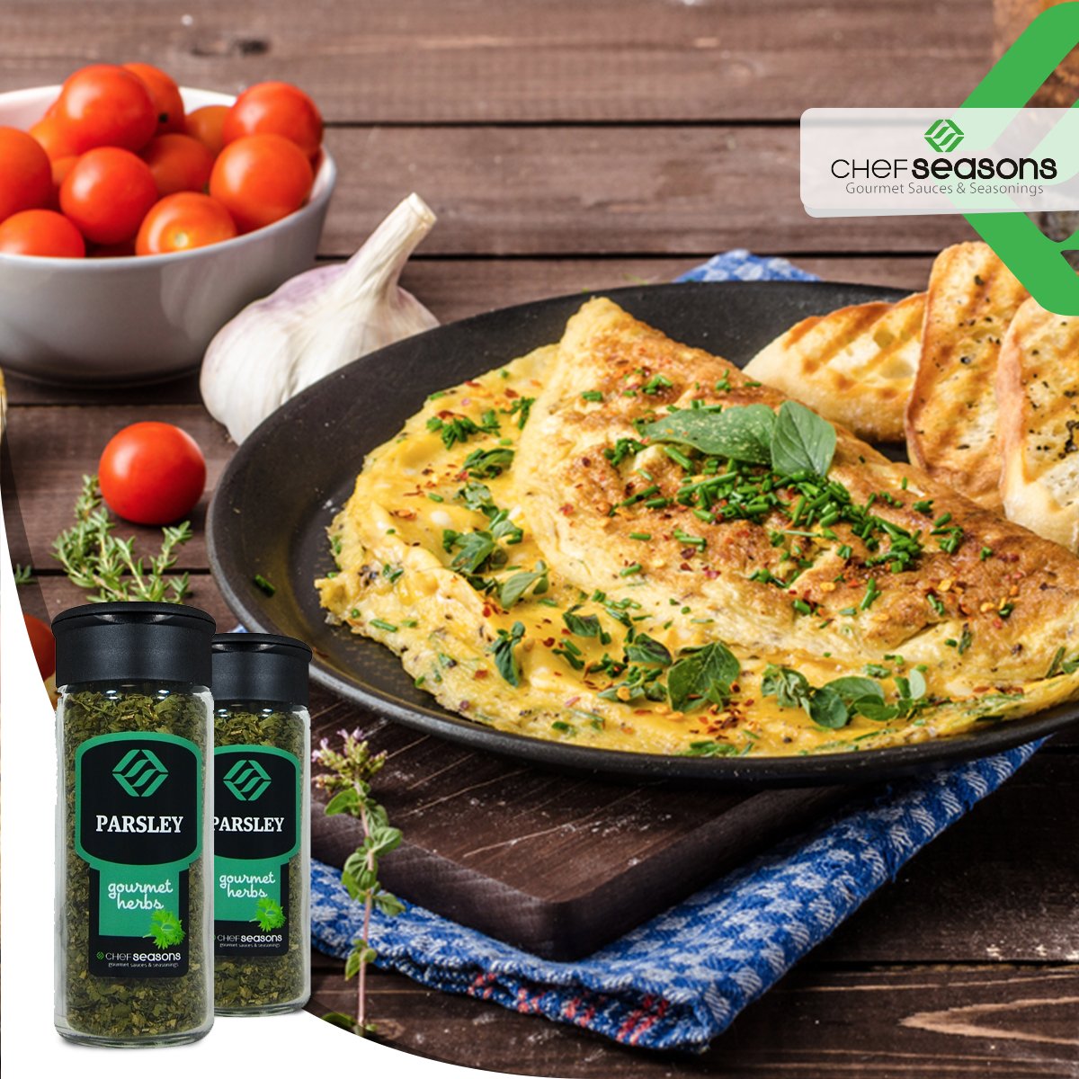 Pazar kahvaltına harika bir omlet hazırla. Omletine son dokunuş olarak kurutulmuş maydanoz ilave etmeyi unutma.🌱🍳