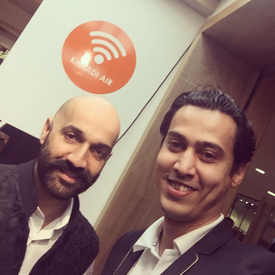 Faheem_khan30's tweet photo. At #Khaadimegastore opening with #Khaadi CEO Mr. #ShamoonSultan https://t.co/QsQnARaTf3