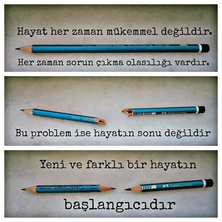 Hayat her zaman mükemmel değildir..👌