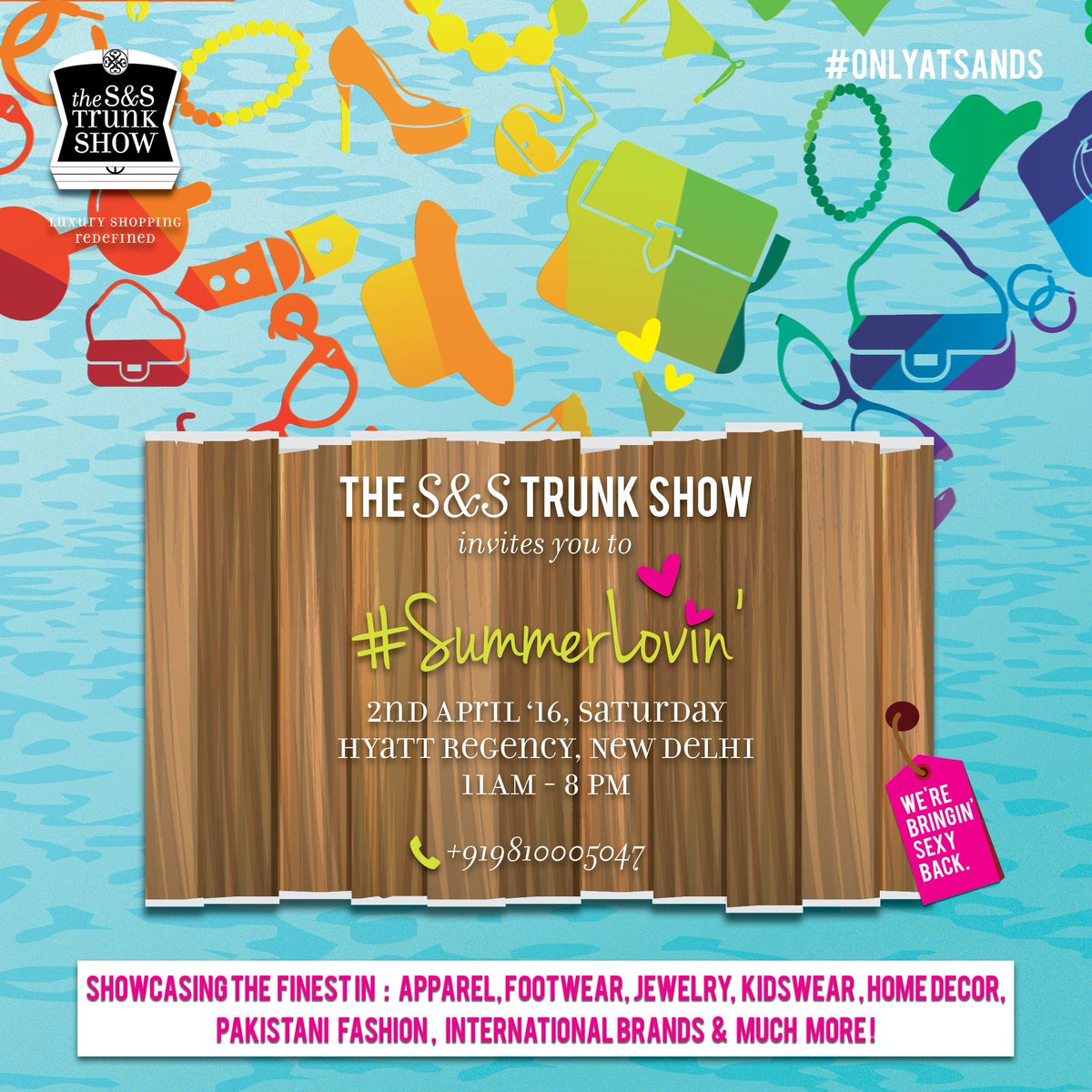 sandstrunkshow's tweet photo. Beat the heat, move your feet and shop shop shop! Come by on the 2nd of April 2016 @ Hyatt Regency! https://t.co/RylCTWKWCx