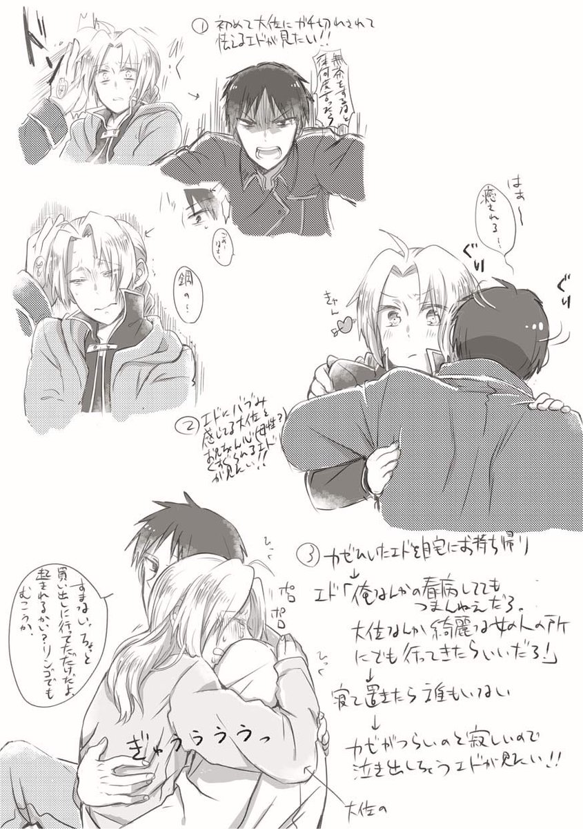 ট ইট র かぴばら 友達と1期ハガレンアニメ見直したらまんまとロイエド再燃した記念 T Co Jrhw36exl2