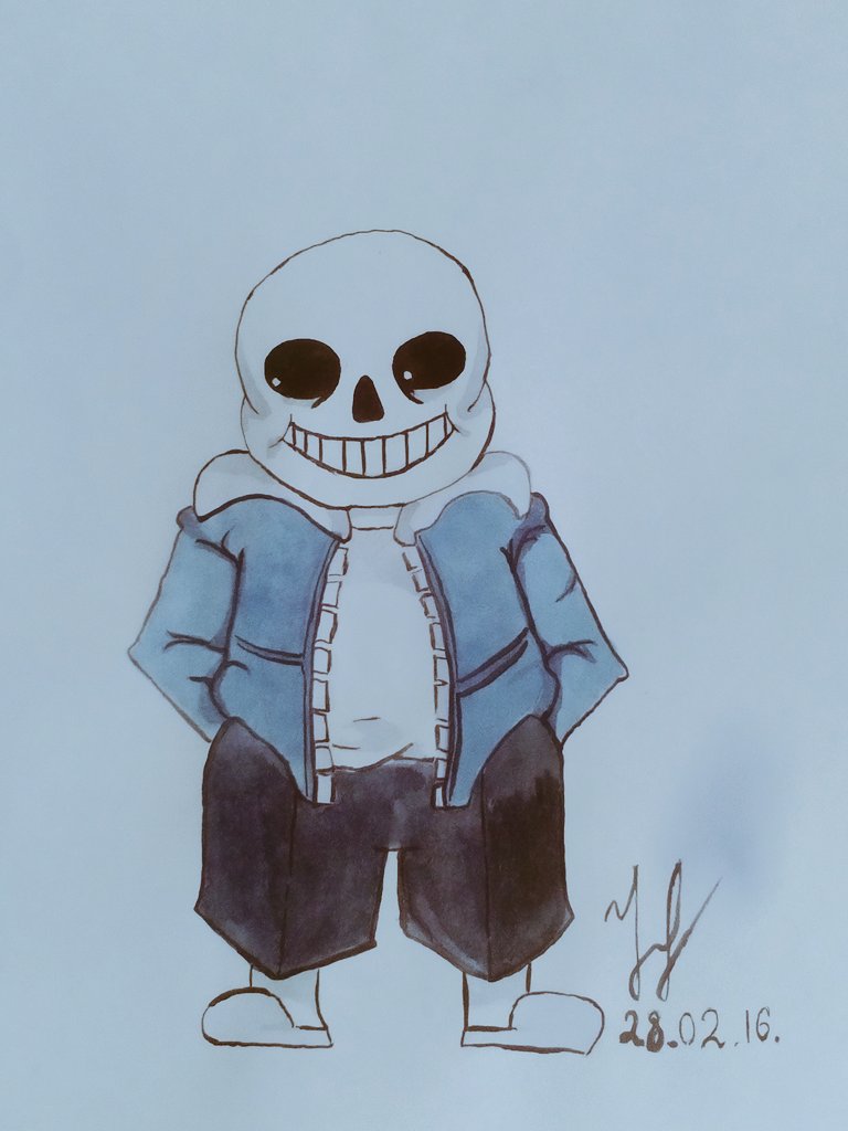 phandom_5ever's tweet photo. Just draw Sans from "Undertale")) https://t.co/wqOAjPHzmJ