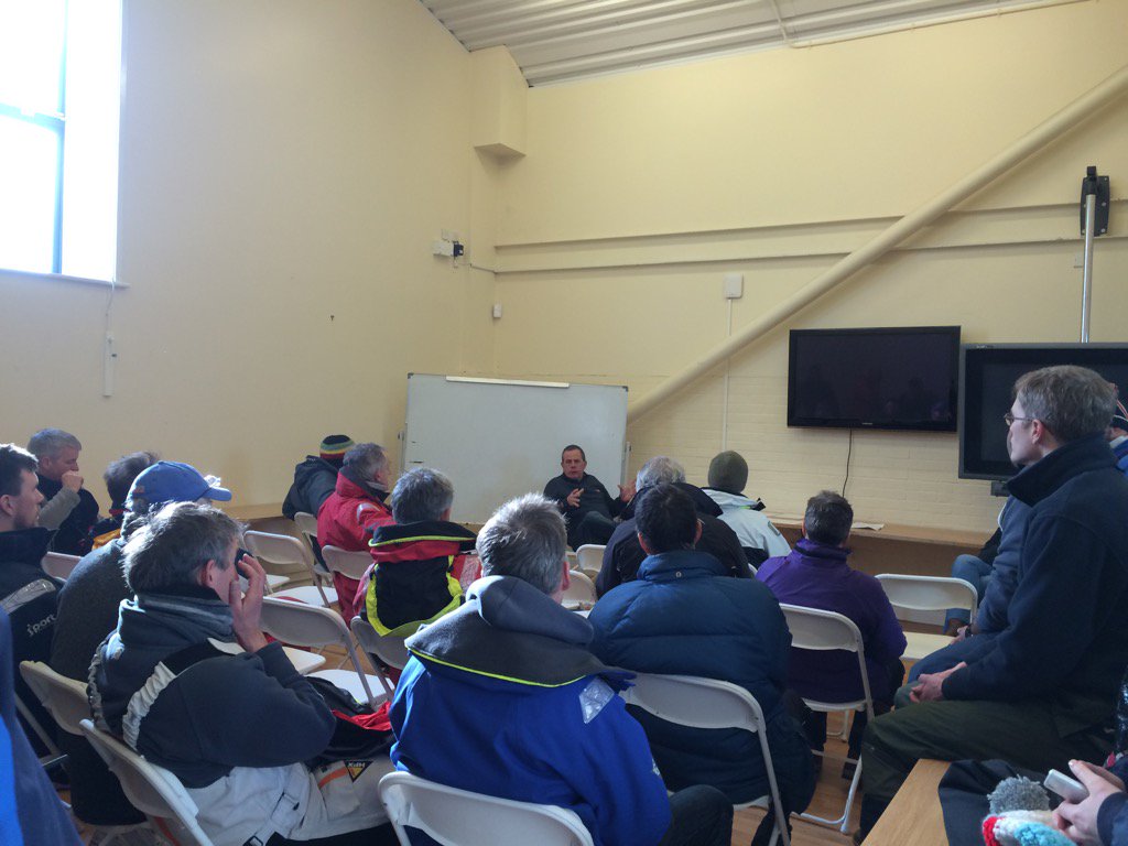 Sailingfastuk's tweet photo. Safety briefing for @gbrtopper winter champs @WPNSA #anothercoldone @RYAScotland #RYASPerformance https://t.co/1nVVIbIFCK