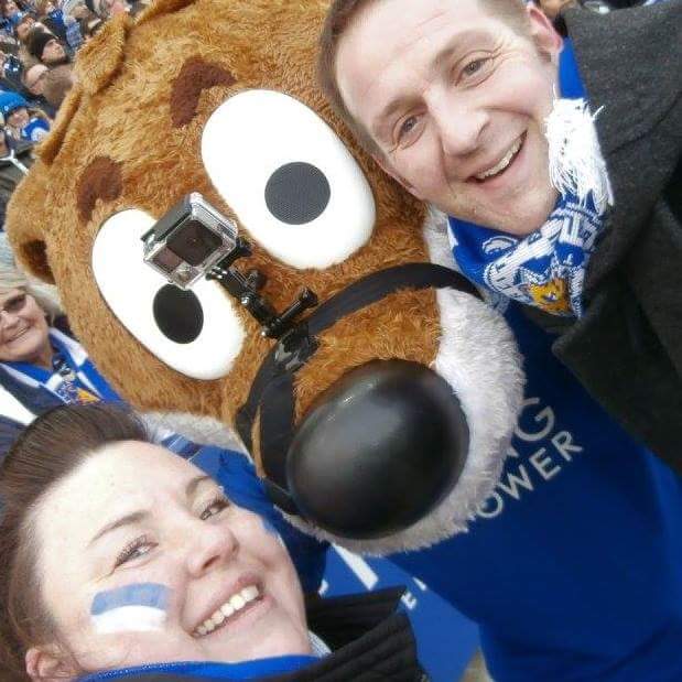 ShazzaTyrrell's tweet photo. At the #LeiNor game yesterday with #GoProFilbert 💙💙💙 #LCFC #FoxesNeverQuit https://t.co/YSUpRt8uOK