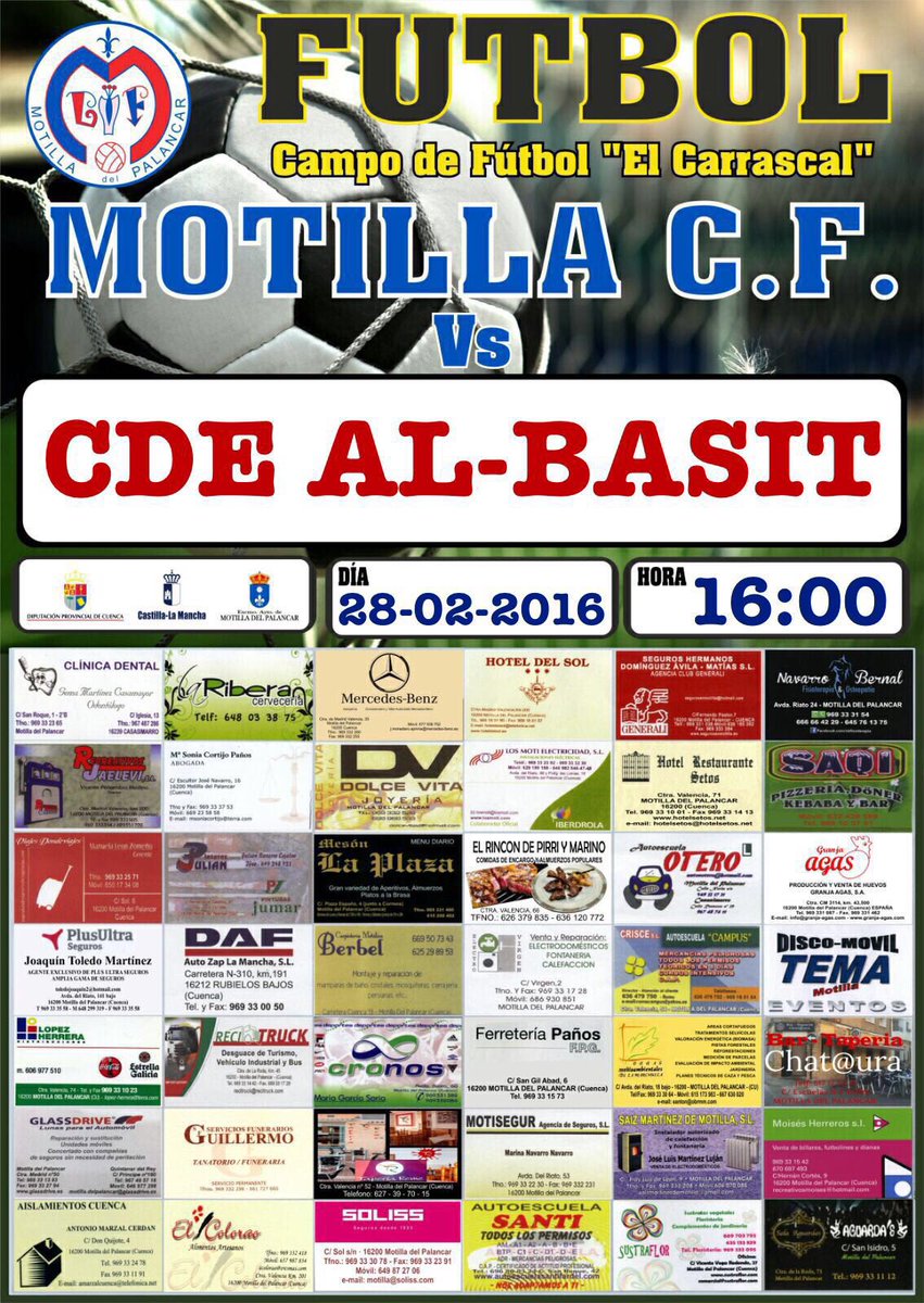 Motillacf's tweet photo. Hoy jugamos!!!!
A las 16:00h #todosalcarrascal
Partido importante, ven y vamos juntos a por los 3 puntos.
#Sepuede https://t.co/ecBxdr0I2x