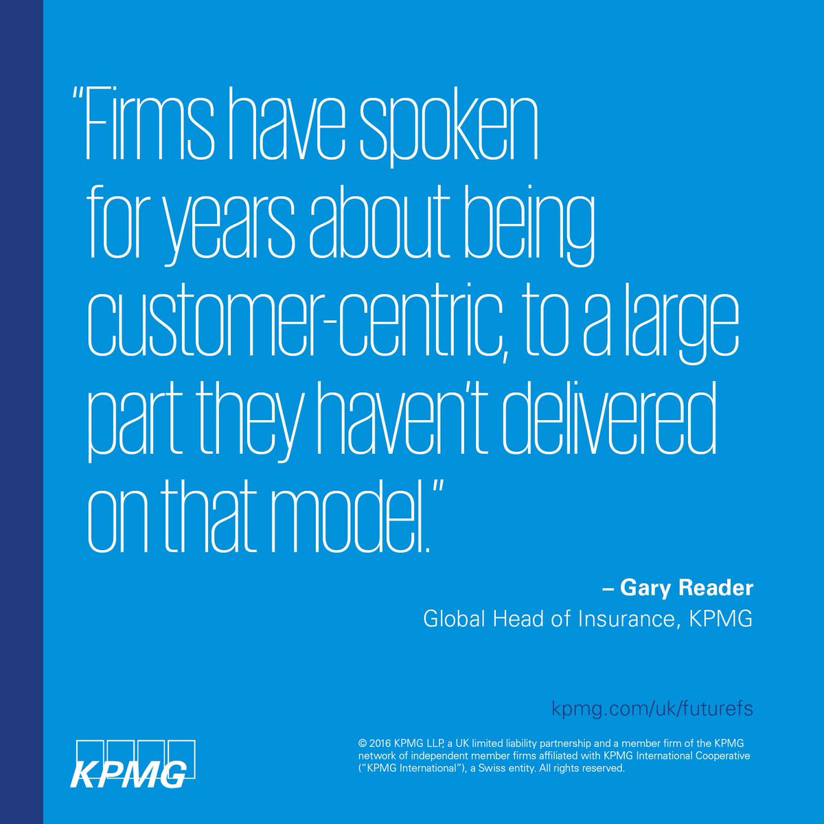 kpmguk's tweet photo. Technological innovation is the key to Financial Services’ battle for the customer. https://t.co/5YXBaKNj2T https://t.co/j4B8mX40b1