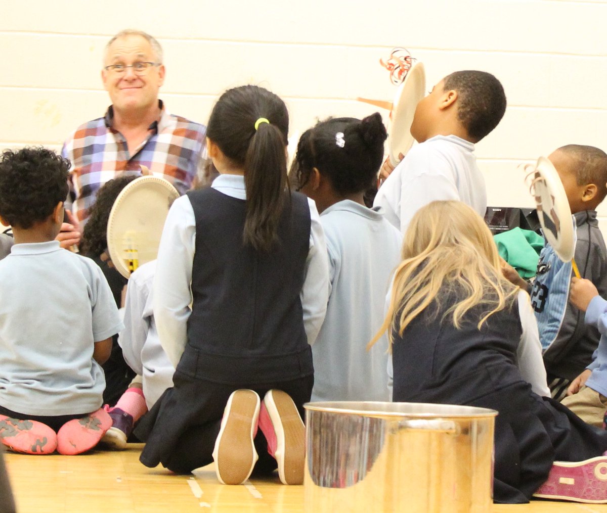 Mr. Kornelsen's grade 1 class tells a story of Anansi