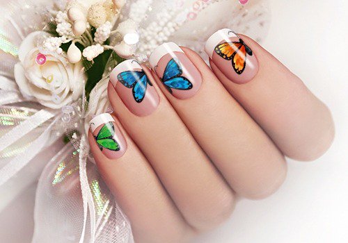 nailartrtk's tweet photo. White Acrylic Nails with Colorful Butterfly Nail Art Idea #nailpolish https://t.co/aDn2RFXg4Z