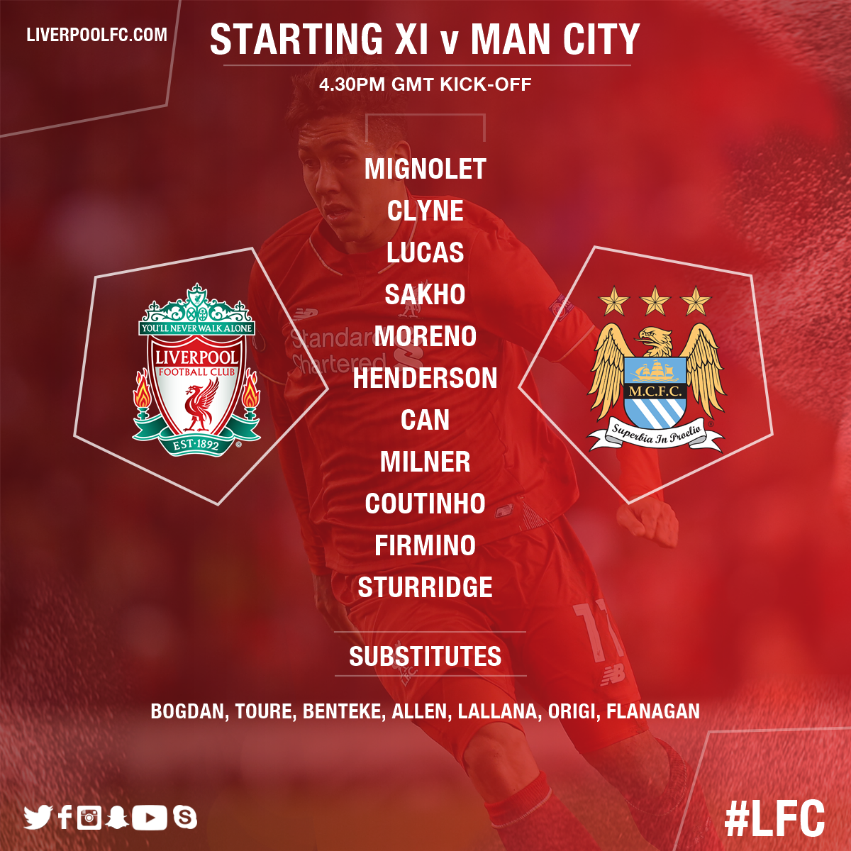 Liverpool FC on X: Confirmed #LFC starting XI and substitutes to