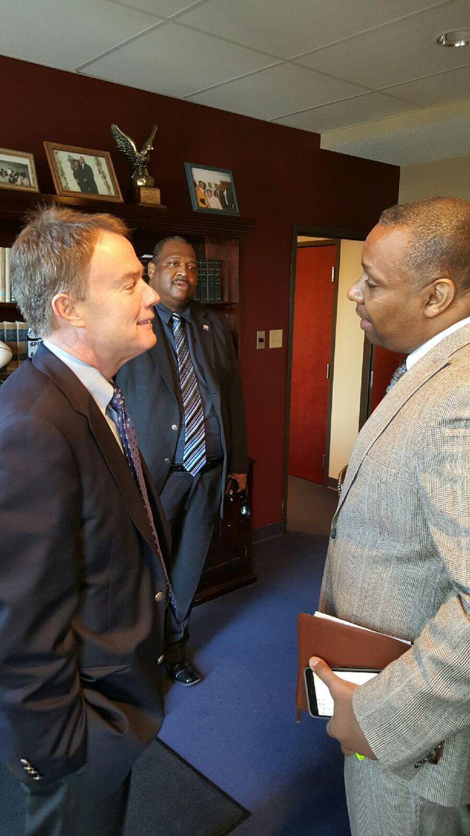 IndyMayorJoe's tweet photo. First stop of the morning: Emmanuel Baptist Church with Pastor @dkweb4 https://t.co/Y59yywajOs