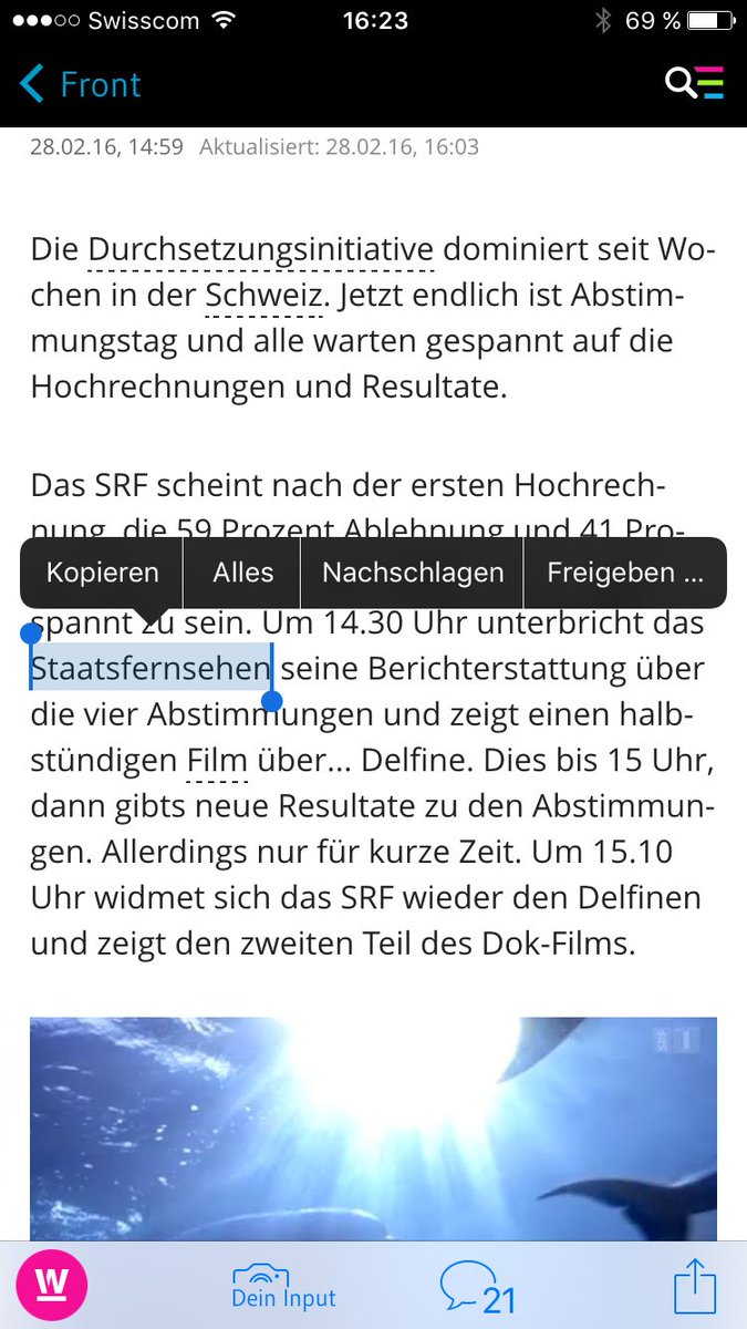 Soeben in "Watson". Ich lese "Staatsfernsehen" &amp; frag mich: Schreiben in "Watson" Journalisten - oder Funktionäre?