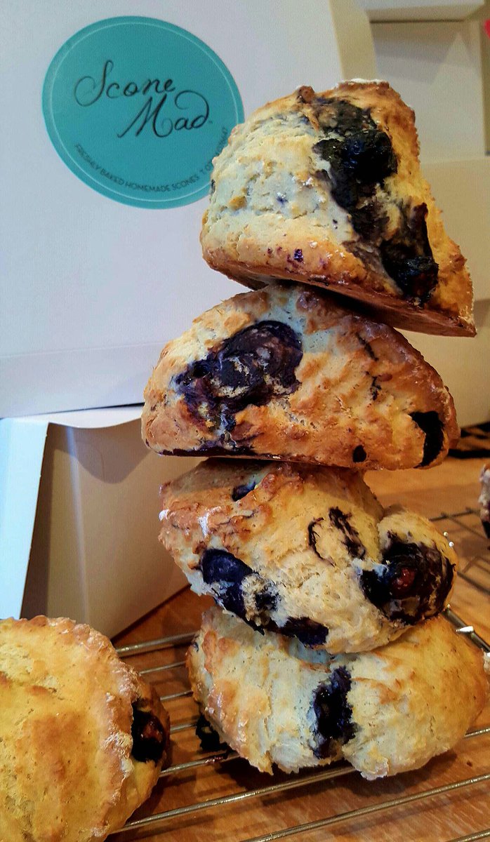 belfastsconemad's tweet photo. Blueberry &amp; Lemon Scones....delivered to you fresh from the oven with Lemon Curd and freshly whipped cream. https://t.co/F4p80igeQl