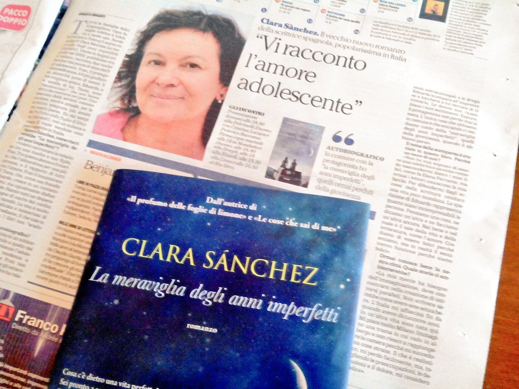 garzantilibri's tweet photo. Oggi Clara Sanchez @rep_milano nell'intervista @annaritab72 
Domani vi aspetta alle 18.30 @LaFeltrinelli Milano ! https://t.co/8hiQqw3YfC