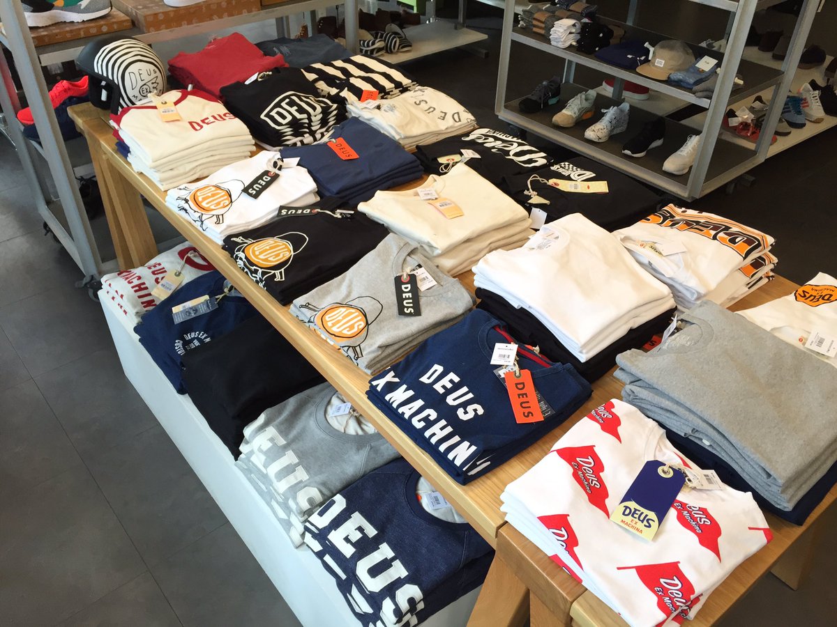 sevenwolvesmen's tweet photo. It's a good day when you've got a table full of new Deus Ex Machina! @Deus_UK 
#Deus #deusexmachina #springsummer https://t.co/FuMw0vTvQV