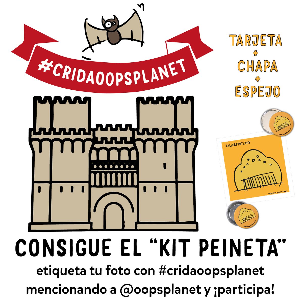 oopsplanet_com's tweet photo. #CridaDeLesFalles con premio! Sube foto de la Crida con #CridaOOPSPLANET mencionando a @oopsplanet_com. +likes gana. https://t.co/3BC0sJVJQ8