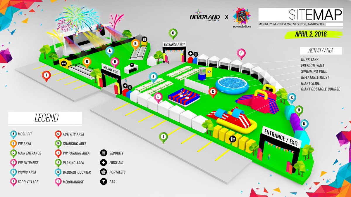 Raveolutionph's tweet image. ANNOUNCEMENT: Check out the NxR Site Map to get a general view of our Festival Grounds in Taguig!See you on April 2!