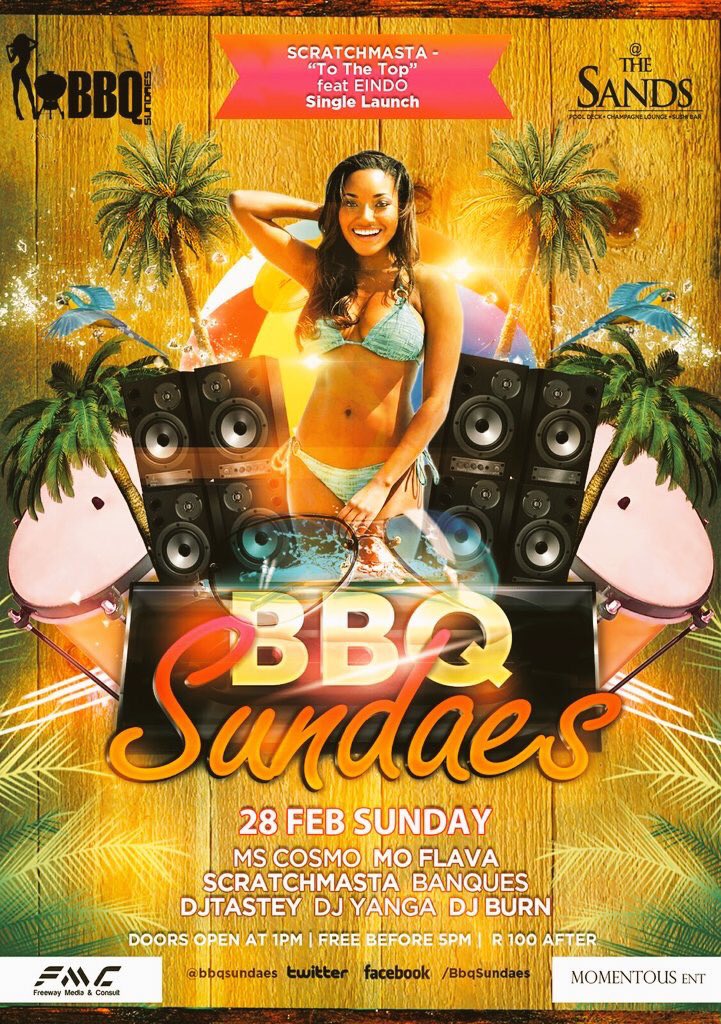 MsCosmoSA's tweet photo. Back in J-Sec and still in the mood to shake a tail feather 👯 @TheSands011 is where we at today for #BBQSundaes 💥💋 https://t.co/YUO1OxSAZd