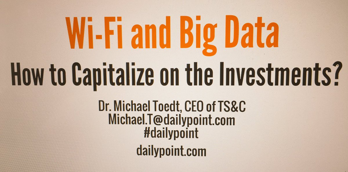 dailypoint360's tweet photo. Bei der #htng  Konferenz zeigen wir wie man mit #bigdata auch mit #WLAN  Geld verdient! Danke an #TigerTMS #Xirrus. https://t.co/nYXORrBVgt