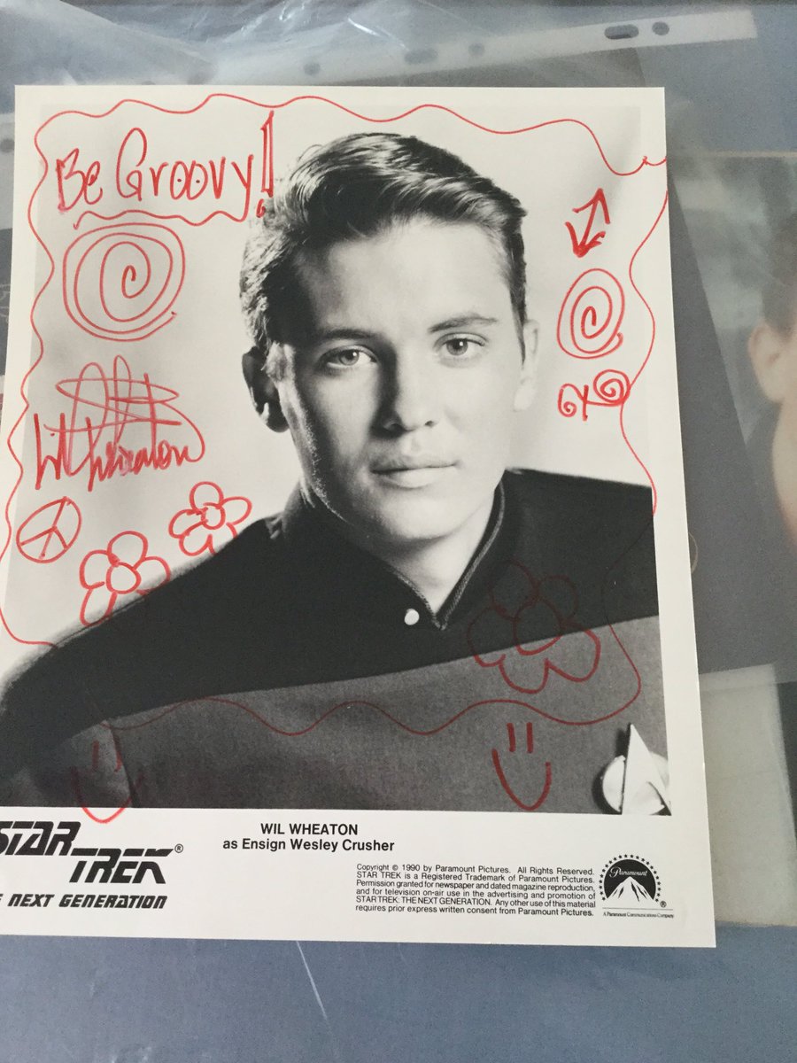 AlexandraStroud's tweet photo. Deciding which autographs to frame and put on my wall and came across this handsome fella! 😃 @wilw #auctionpurchases https://t.co/PMLu7PKTly
