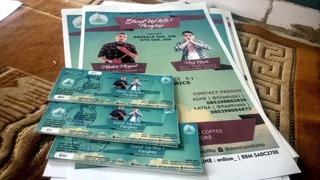 <a href="/StandUpIndoPkp/">Stand Up Pangkep !</a> Dapatkan tiket #sunsatupangkep w/ <a href="/abdurarsyad/">Abdur Arsyad</a> &amp; <a href="/arif_brata/">Arif brata</a> di <a href="/IceCorner_PKP/">Ice Corner Pangkep</a> <a href="/loppocoffee/">Loppo Coffee</a>