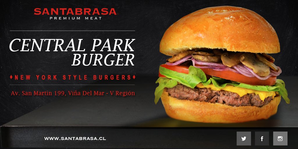 SantabrasaChile's tweet photo. Disfruta el #UltimoDomingoDeFebrero con nuestra #NewYorkBurger solo en @SantabrasaChile @Enjoy_Vina Visítanos! https://t.co/DH1h6BUbW3