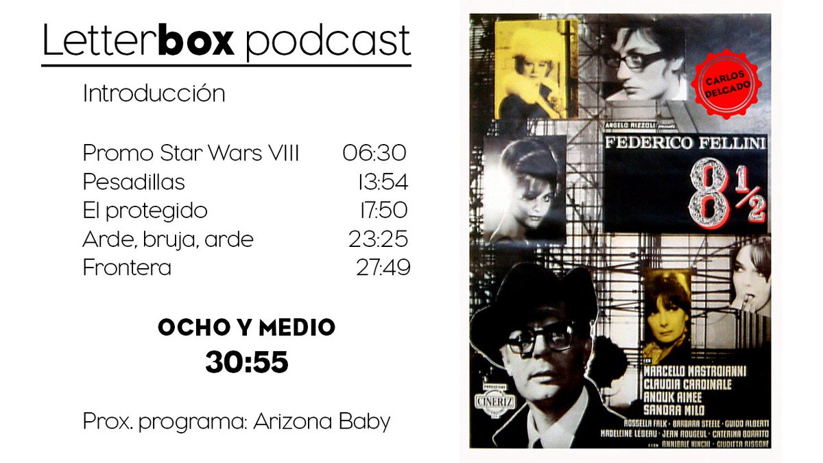 Letter_Pod's tweet photo. NUEVO episodio de LETTERBOX en el que comentamos en profundidad le película 8 y medio!  
https://t.co/MWWJUde1D4 https://t.co/Xmr3bZsMuA
