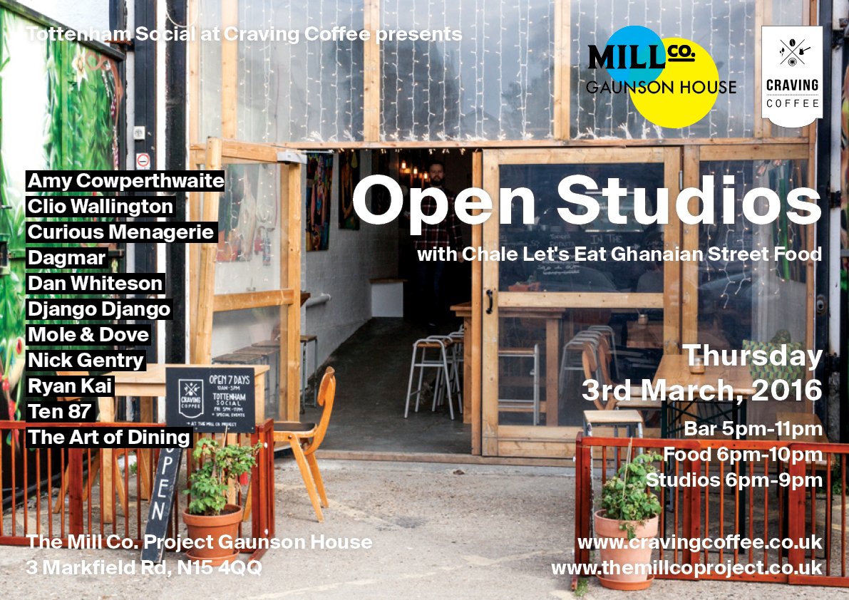 cravingldn's tweet photo. Come to @MillCoLDN Open Studios &amp; check our amazing neighbours like @CuriousInfo Thu 3 Mar https://t.co/97Oc3GzqOJ https://t.co/Xi210qPJru