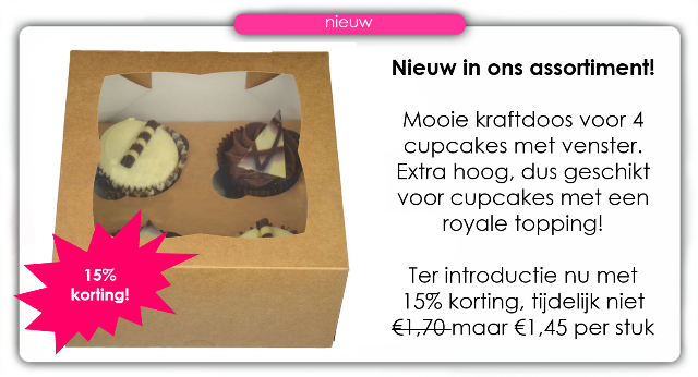 Cupcakedozen's tweet photo. Nieuw: Extra hoog vensterdoosje voor 4 cupcakes! Tijdelijk met #introductiekorting! https://t.co/fN1fs4cPdk https://t.co/Okssnd5kuo