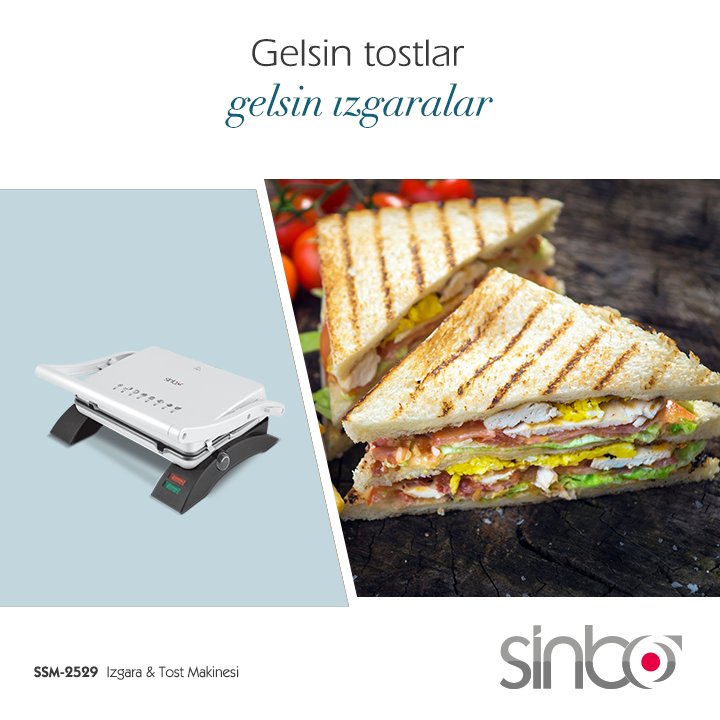 Gelsin tostlar, gelsin ızgaralar...
#sinbotürkiye #tost #ızgara