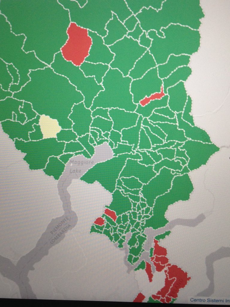Mendrisiotto excepté, un Tessin tout en vert qui dit "oui" au second tube au #Gothard #CHvote