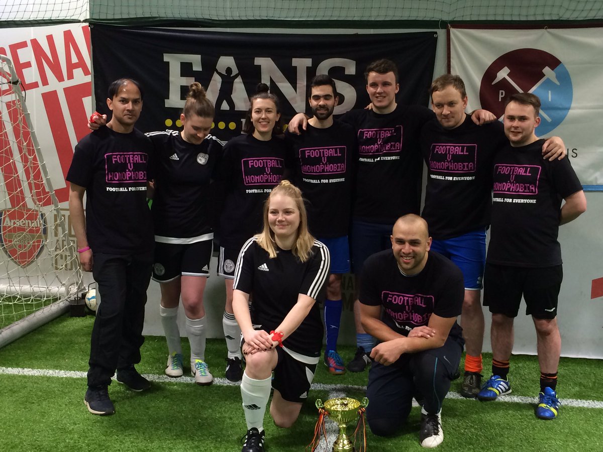 The #FootballvHomophobia team wins today's tournament. Thanks to <a href="/AnwarU01/">Anwar Uddin MBE</a> <a href="/gaygooners/">Arsenal gaygooners</a> &amp; Arsenal in the Community