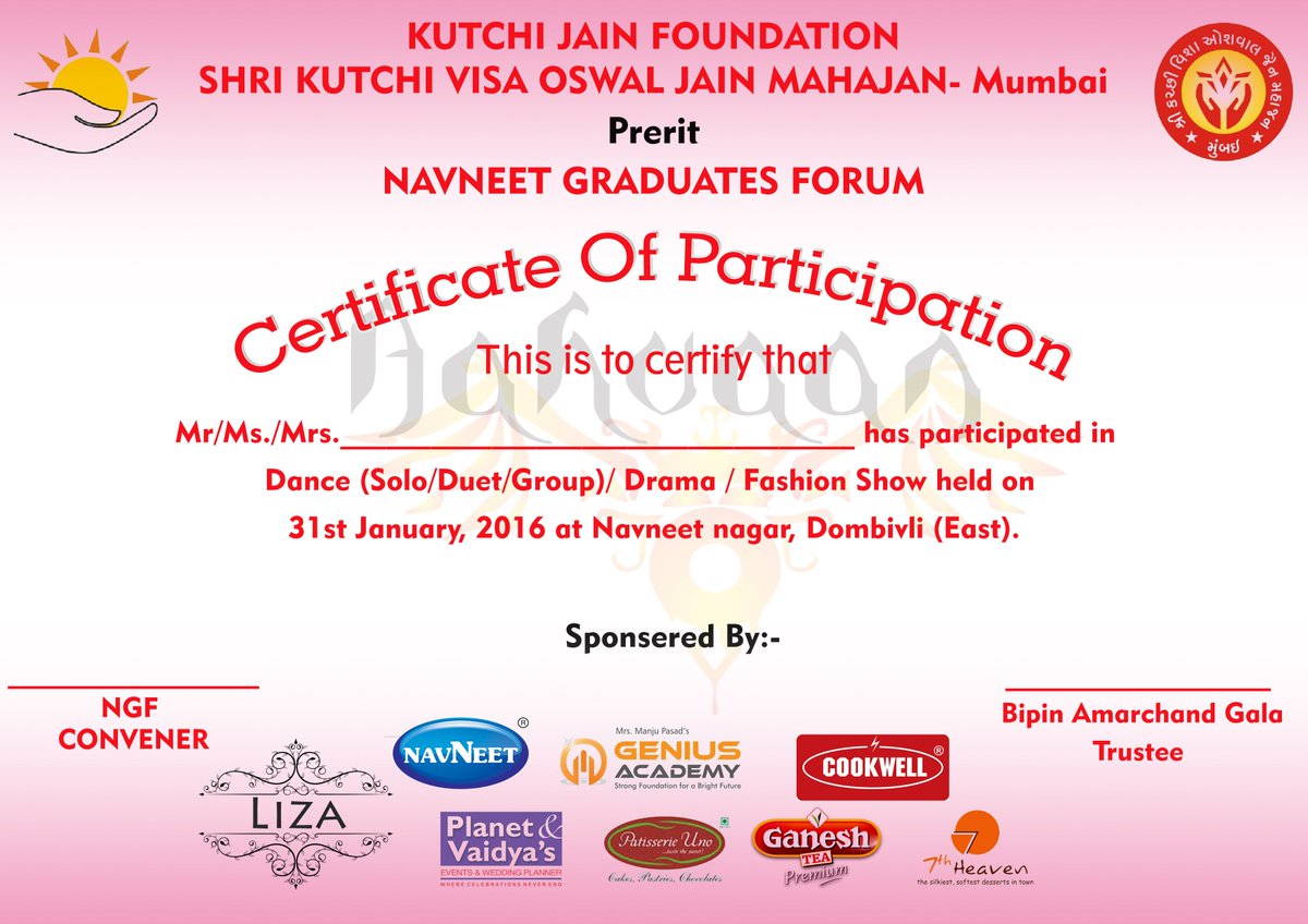 Mediaturtle1's tweet photo. Certificates made for an cultural event K.V.O Jain Mahajan (Navneet) #lowbudget #simplebasicdesign #mediaturtle https://t.co/mTEqTEspJh