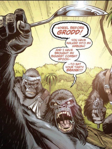 TGAComicCon's tweet photo. Grodd...Loves...Brains! https://t.co/mfeKTUFqpS