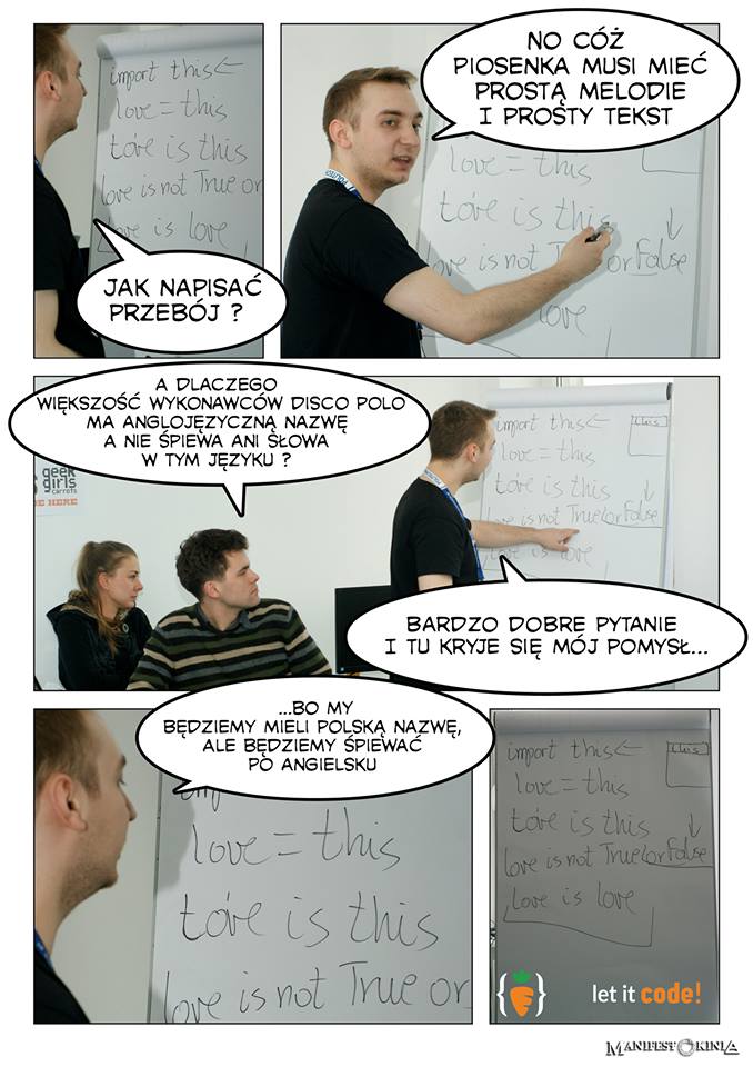 ggcarrots's tweet photo. Przepis na miłość na #PyCodeKoszalin w MC2 Strefa Kreatywności. #love #memes #geekgirlscarrots #Koszalin https://t.co/eLn3xISlq5