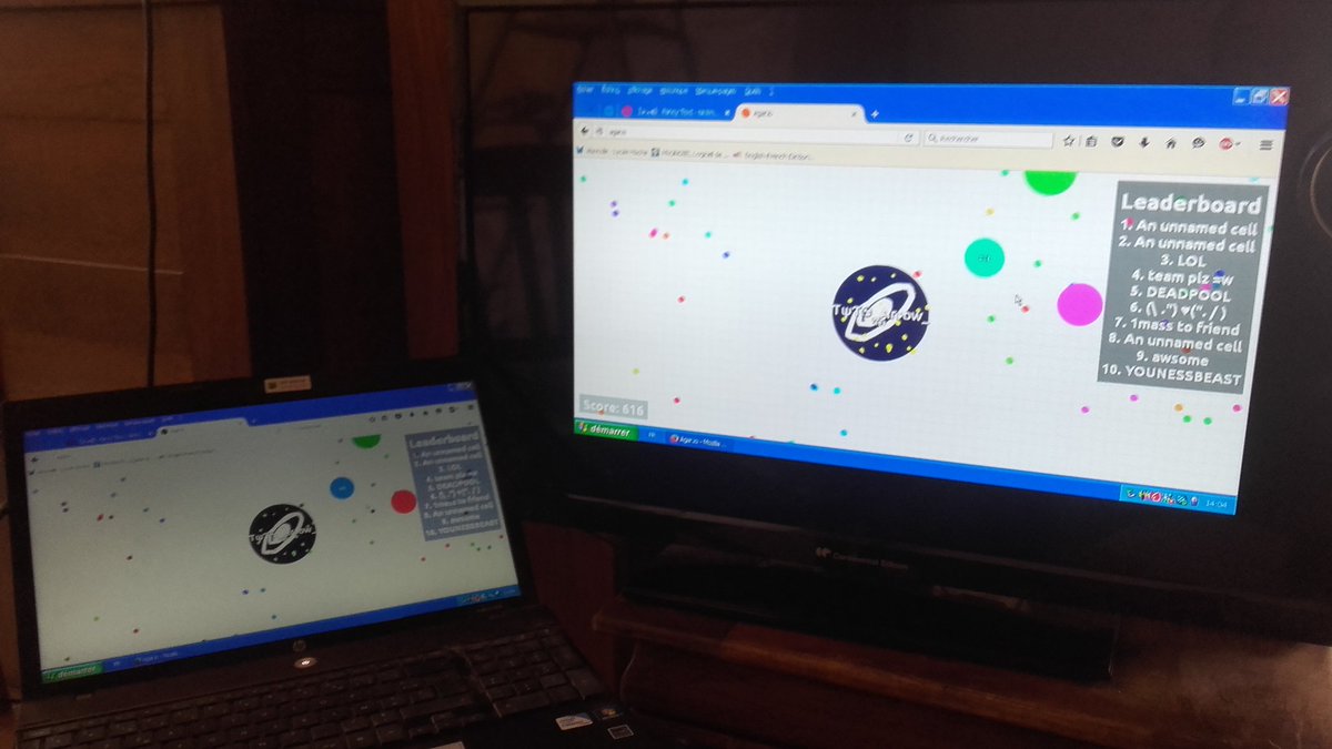 PierreArk's tweet image. Pas mal Agario sur la télé... #💪