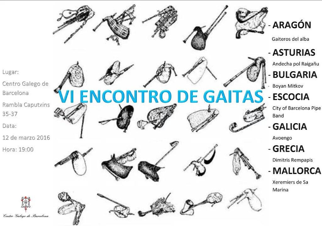 AVOENGO's tweet photo. Encontro de #gaitas no @CentroGalegoBcn @CGalegoBCN tedes que vir @danibellon @SusanaSeivane https://t.co/d5EYvUBDTm