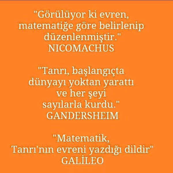 "Her şeyi bir ölçüye göre yarattık" (Kamer suresi, 49. ayet)