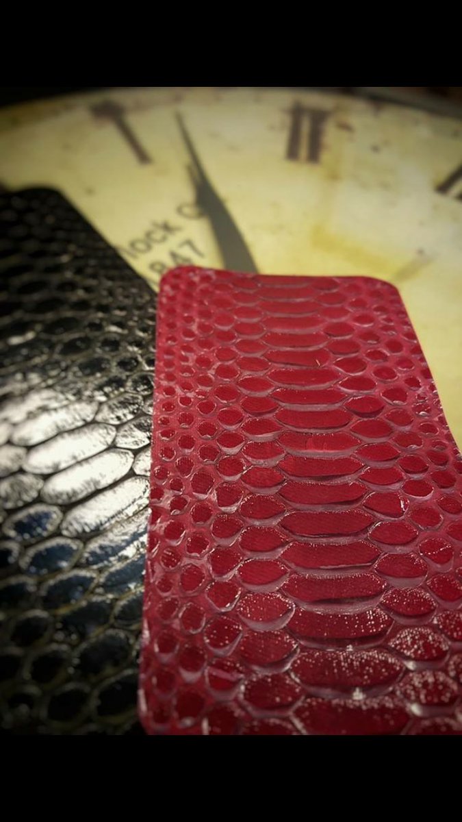 edenbiocreation's tweet photo. Changes coming the the exotic skin trade! Crimson &amp; Obsidian Ball Python Living Leather #sustainable #shednotskin https://t.co/wOMkY0BDLz