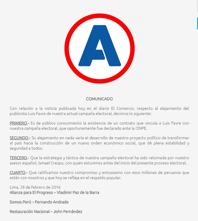 Agencia_Andina's tweet photo. Mediante un comunicado @APP_Peru confirmó la salida de @Blogdofavre. El nuevo asesor es Ismael Crespo https://t.co/ytafjZ2T6g
