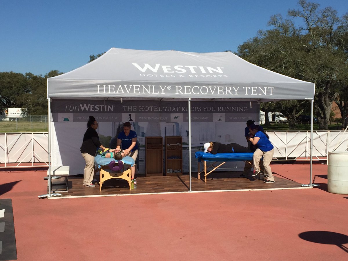 RunHeuisler's tweet photo. What does the Westin VIP Marathon Package get you? A lot. Including post race massages.#movewell #runwestin https://t.co/pxXiI656B5