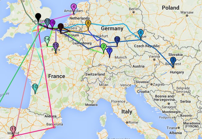UCLRAG's tweet photo. 31 hours in and this is our map of France, Germany and further east in Hungary and Czech Republic! #ucljailbreak https://t.co/fHS9rAleli
