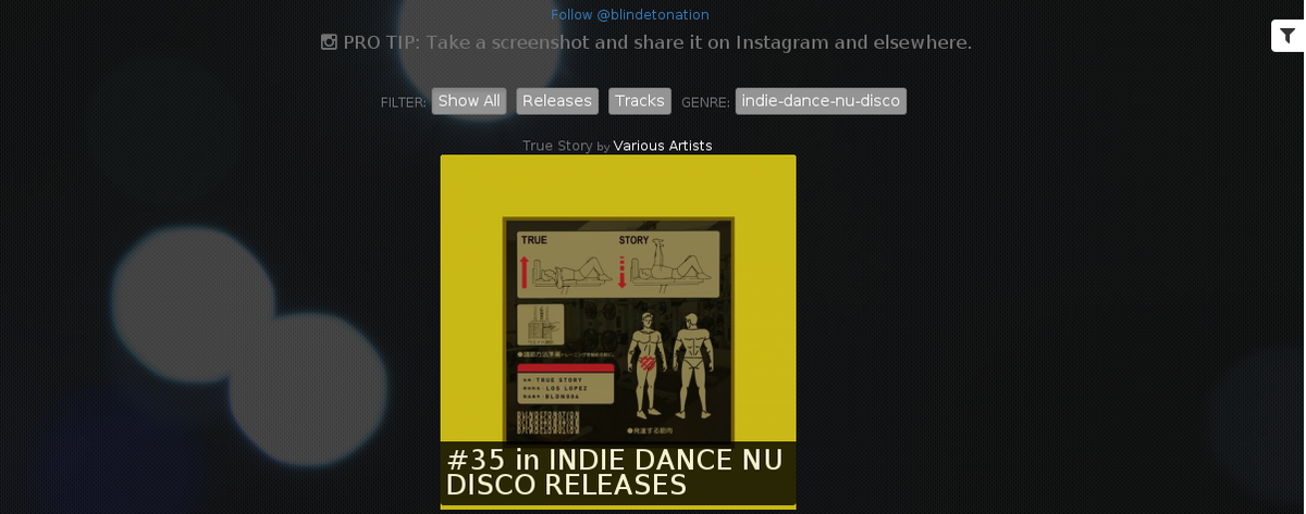 BeatTracker's tweet photo. @blindetonation is CHARTED 1x @ Beatport. BIGUP to Los Lopez, LosBikini README https://t.co/FmVyv2oxVN https://t.co/3aGDGtKbP6