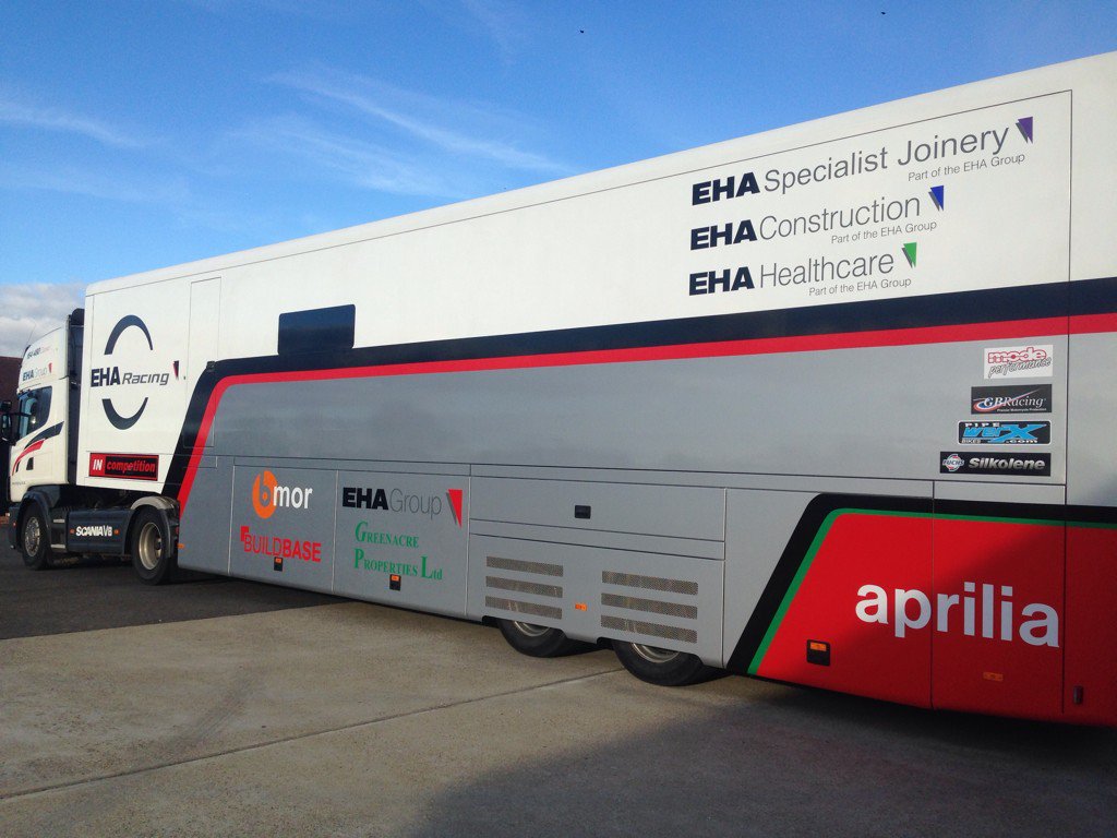 eharacing's tweet photo. Truck has left HQ next stop Cartagena for @eharacing first test of 2016 season! @Allingham95 @RossTwyman15 @wilf_35 https://t.co/oN7ETHqIlT