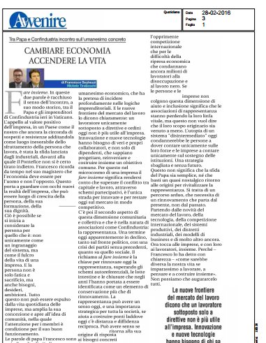 francescoseghez's tweet photo. Oggi su @Avvenire_NEI commento con @Michele_ADAPT al discorso di @Pontifex_it a Confindustria #GiubileoIndustria https://t.co/TZGx8zh8Lv