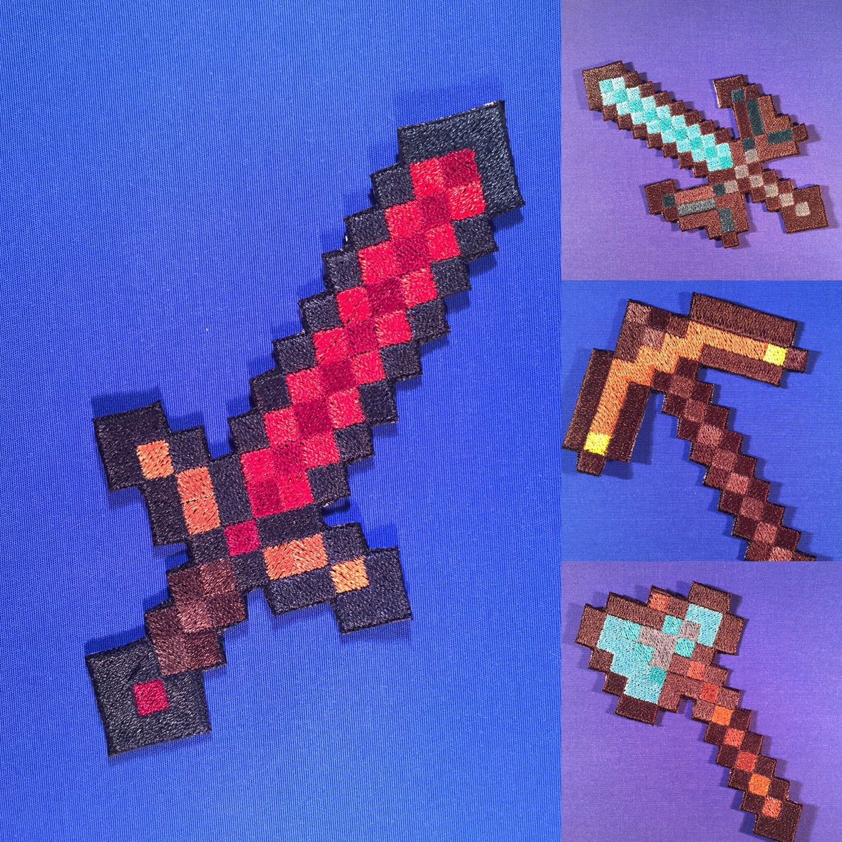 geekpatches's tweet photo. Minecraft weapons https://t.co/L4cc0byag9 #Minecraft #MinecraftEduc #minecraftstorymode #Microsoft #game #gamer https://t.co/t5XsjyANoo