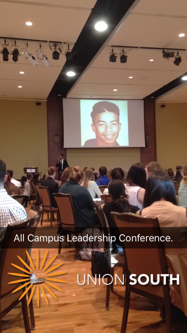 .<a href="/TheAntonioNeves/">Antonio Neves</a> at the All-Campus Conference! 
That haircut>